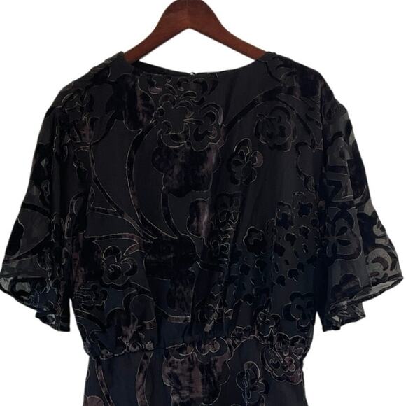 NEW Free People Manuka Burnout Velvet Mini Dress Black Size Small - Picture 5 of 9